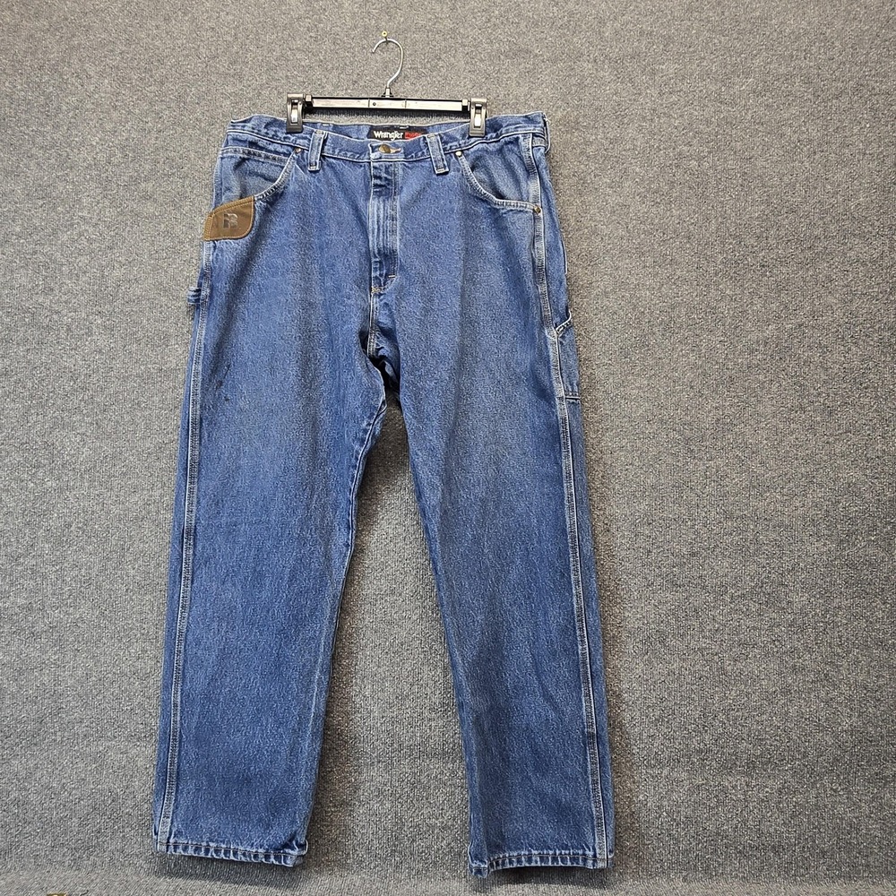 Wrangler Riggs Workwear Jeans Mens 40x32 Blue Carpenter Utility Denim Pants
